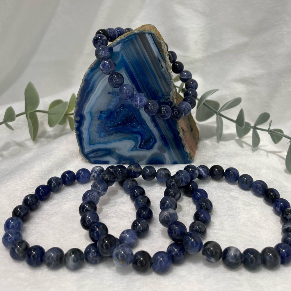Sodalite Beaded Bracelet 8mm