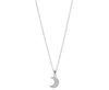 Sparkle crescent moon necklace in sterling silver Necklaces The Crystal and Wellness Warehouse 
