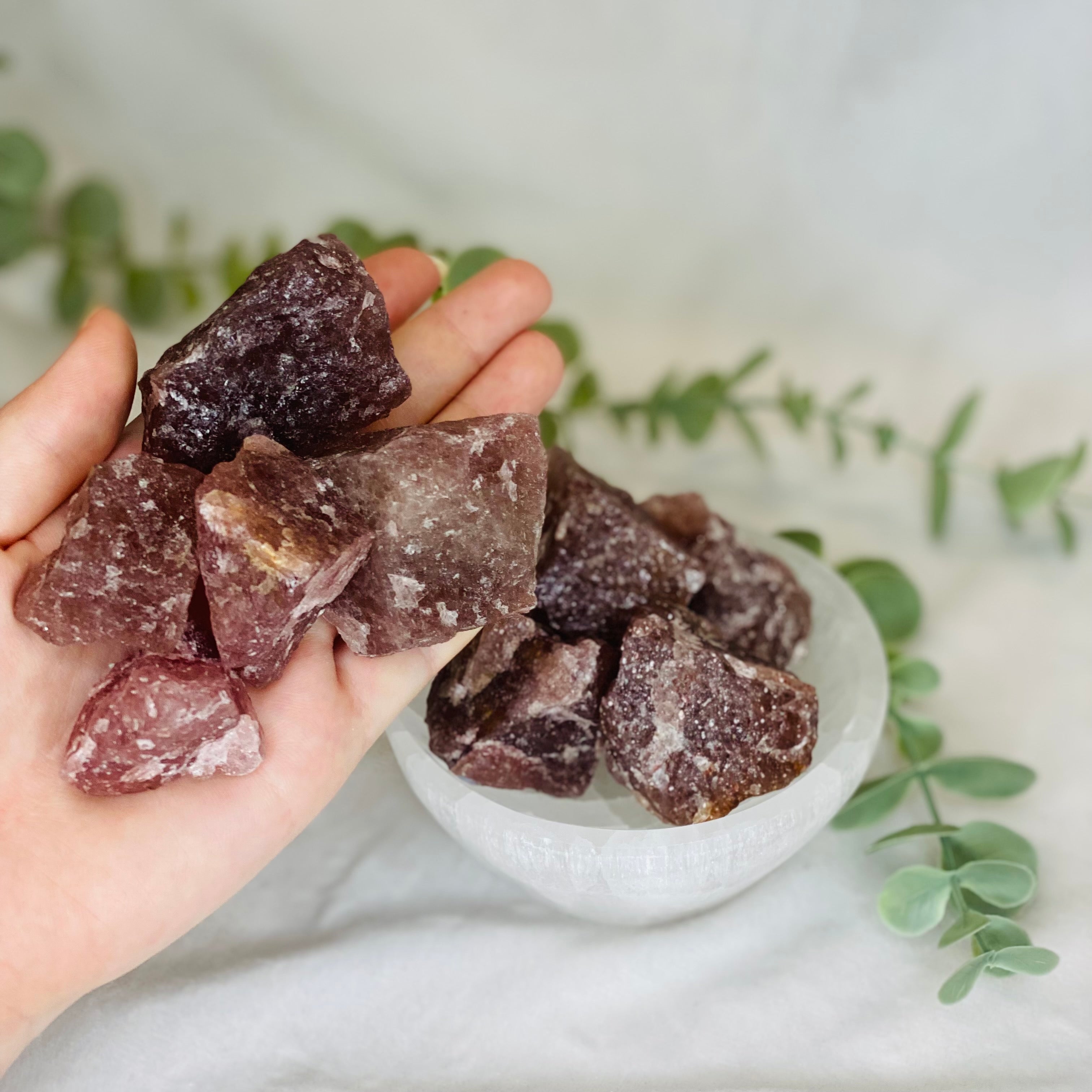 Raw Strawberry quartz chunks ~ various sizes to choose from