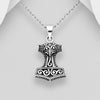 Thor's hammer silver pendant