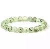 Tourmalated prehnite polished bead bracelet 8mm Bracelets The Crystal and Wellness Warehouse 