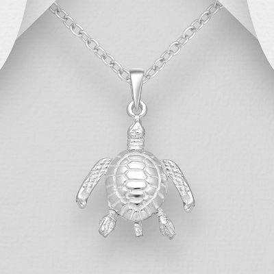 Turtle charm with movable parts in sterling silver Charms & Pendants The Crystal and Wellness Warehouse 