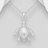 Turtle charm with movable parts in sterling silver Charms & Pendants The Crystal and Wellness Warehouse 