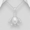 Turtle charm with movable parts in sterling silver Charms & Pendants The Crystal and Wellness Warehouse 