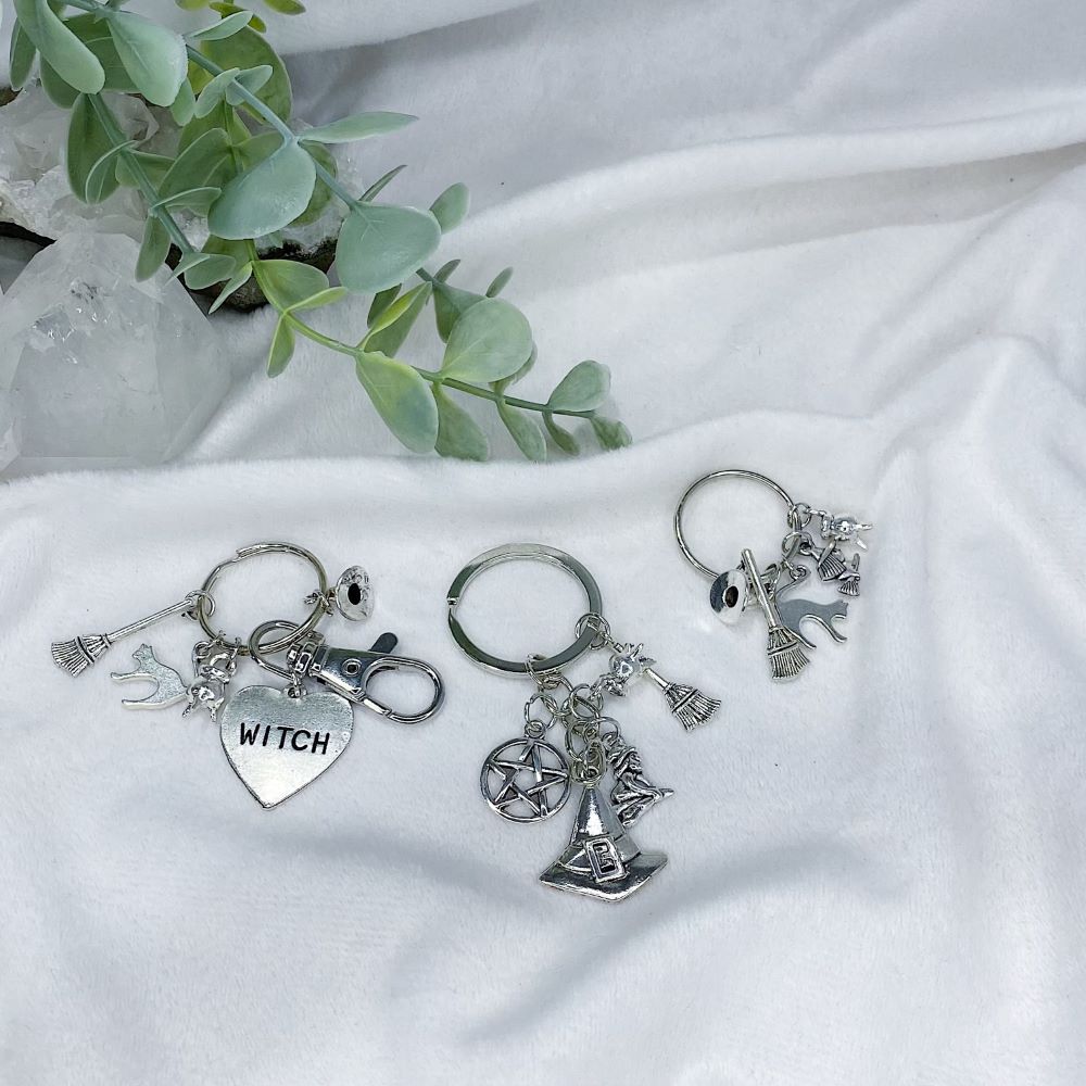 Witch charm keyring / handbag charm 3 different styles to choose from